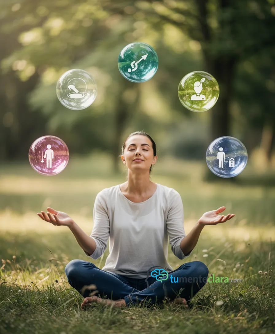 A person juggling many fragile glass orbs labeled